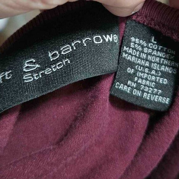 Croft & barrow - Maroon Long Sleeve Crew Neck Tee - Picture 2 of 3